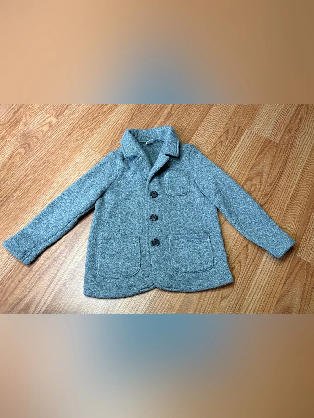 Old Navy Gray Kids Pea Coat with Buttons
